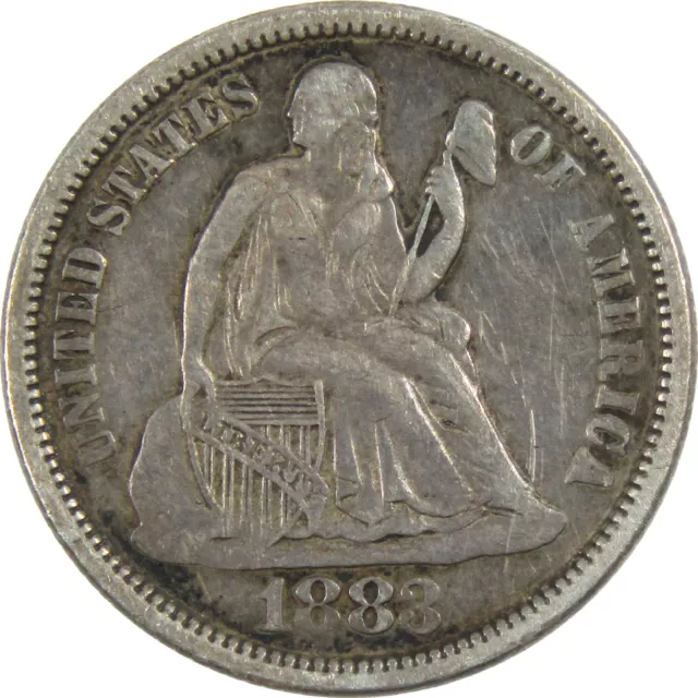 1883 Seated Liberty Dime VF Very Fine Details Silver 10c SKU:I12270