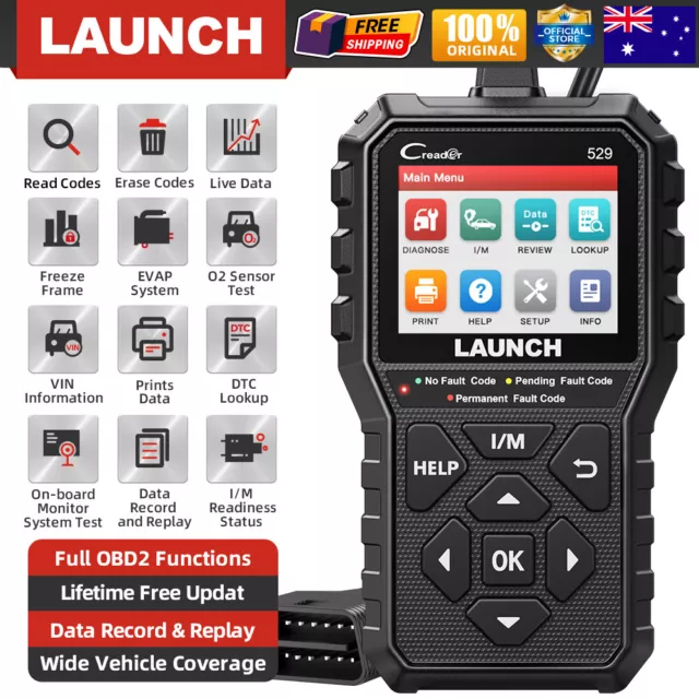 LAUNCH CR529 OBD2 Auto Scan Scanner EOBD Car Code Reader Check Engine Tool