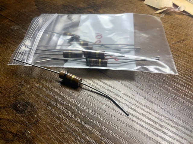 Allen Bradley Carbon Comp. 1 Watt Resistors 5% 100 Ohm 8pc