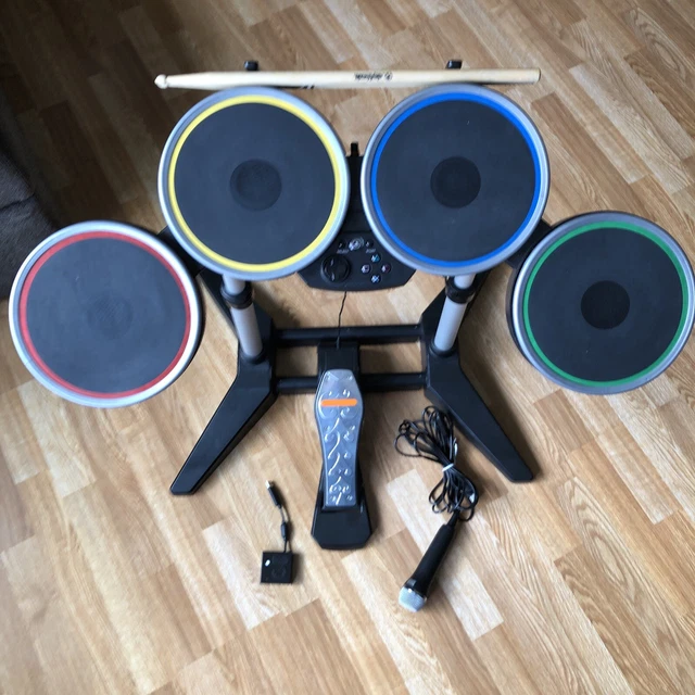 ROCK BAND WIRELESS Drum Kit complete with Dongle, Pedal and Sticks PS3