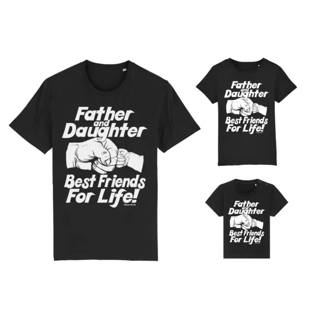 T-shirt papà e figlia migliori amici eco abbinata festa del papà regalo neonato bambini