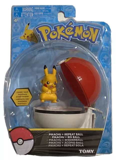 Pokemon Clip n Carry Pokeball Pikachu + Repeat Ball ( Angry ) 2017 T18656/T18532