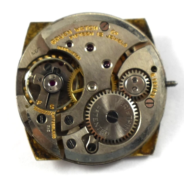 RELOJ PULSERA VINTAGE Gruen Cuerda Manual 15J 421 Movimiento lote