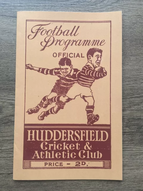 Wartime Rugby League Programme Huddersfield Leeds 8th March 1941 Rare Emergency