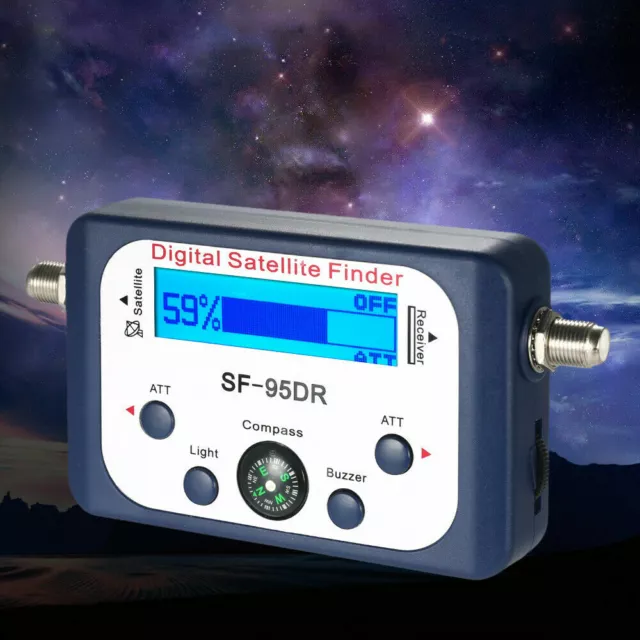 LCD Mini Digital Satellite Finder Meter Signal Strength Dish Sat Directv Compass