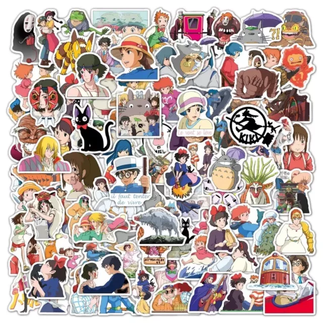 Films Ghibli Hayao miYazaki Anime Stickers,Autocollants pour Ordinateur Portable 3
