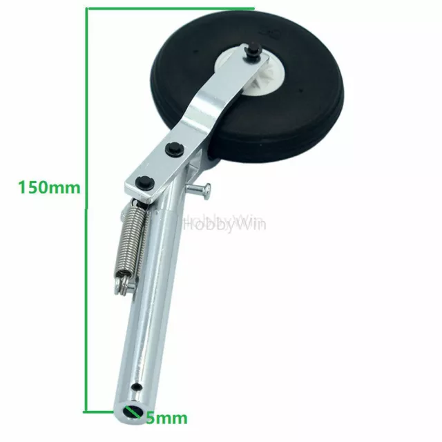 150mm Alum Spring Shock Absorb 1P RC Landing Gear 5mm Recording with PU Tyre