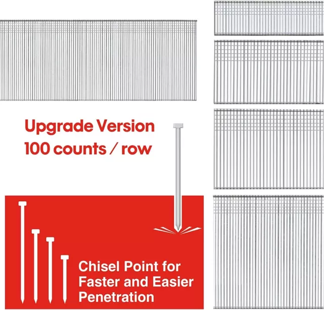 SHALL 18-gauge brads Finish Nails (T Series) 4000 pcs.from 5/8'' up to 2'' 2