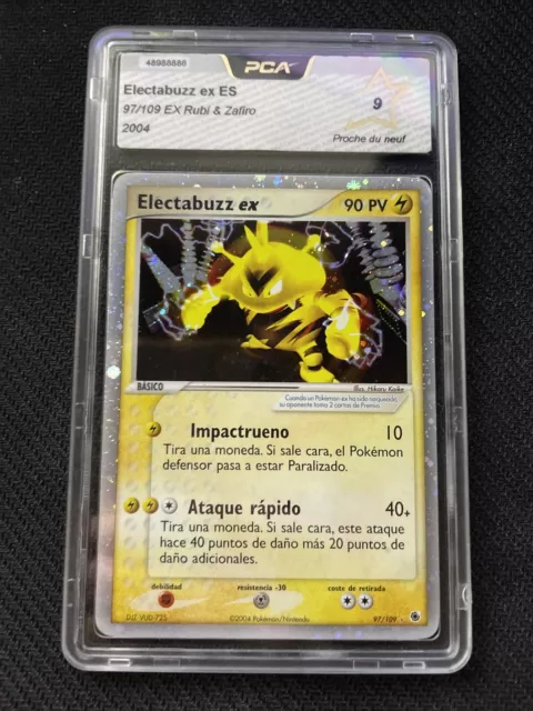 Electabuzz Ex - Pokemon 97/109 Ex Rubi & Zafiro Pca 9 Proche Du Neuf Spanish