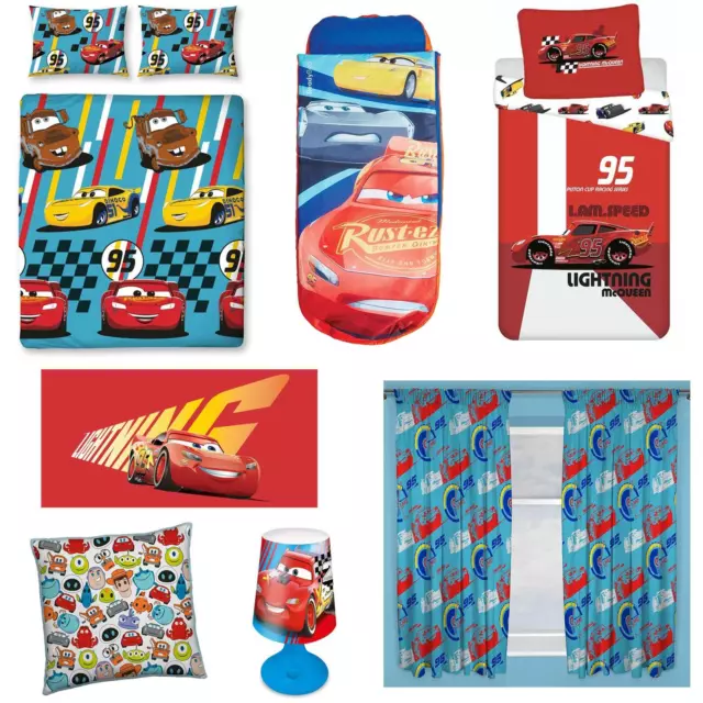 Disney Cars Kids Bedroom - Duvet Cover Set | Table Lamp | Cushion | Towel & more