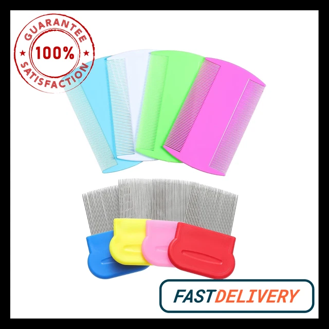 8 Pieces Flea Lice Combs Double Sided Lice Removal Comb Hair Grooming Comb