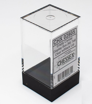 Contiene Dadi Mini Chessex Chessex Piccolo Scatola Espositore Trasparente W/ Nero Lid 