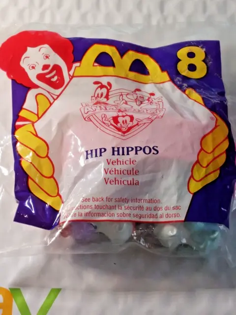 McDonald's 1994 Animaniacs Hip Hippos Vehicle #8   New Sealed in Bag