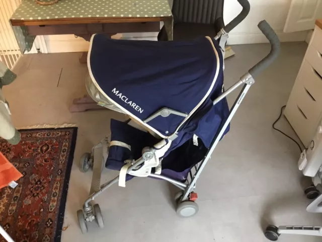 Maclaren Globetrotter Stroller Pushchair-Medieval Blue/White