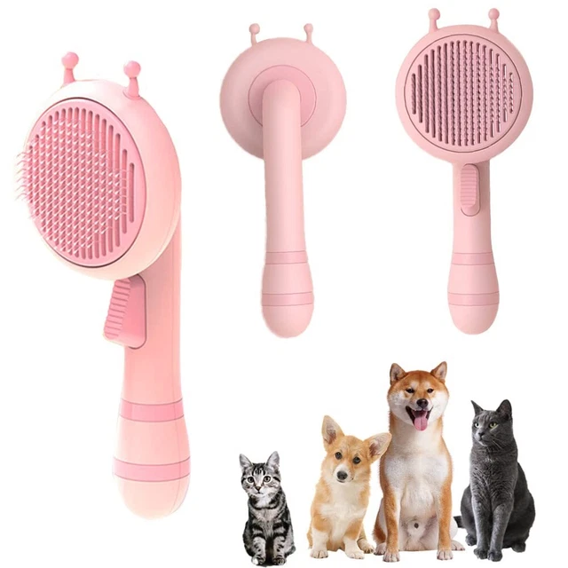 Grooming Comb Pumpkin Pet Brush Self Cleaning Slicker Brush for Shedding Dog Cat