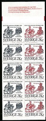 Sweden 1987 cpl booklet Canute the Holy. Engraver Slania MNH