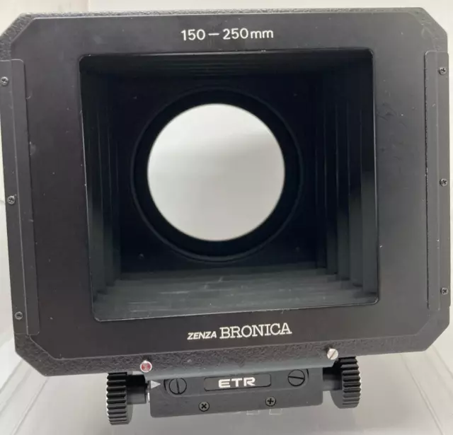【MINT】 Zenza Bronica Bellows Lens Hood Shade ETR 150-250mm w/ 62mm Adapter JAPAN