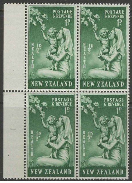 1949 new zealand stamps Health with bandaged finger flaw