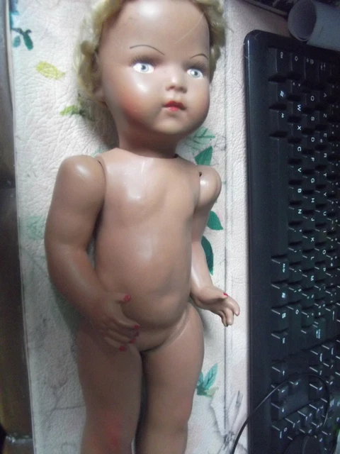 ANCIENNE POUPÉE TÊTE terre de pipe ? 46 cm 1940 ?? EUR 45,00 - FR