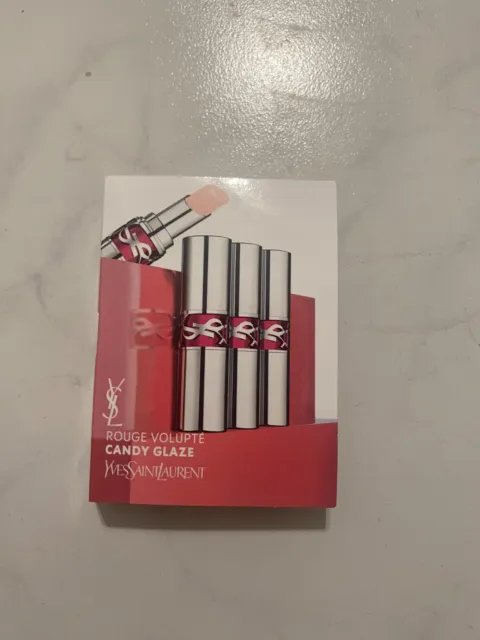 YSL Yves Saint Laurent Rouge Volupte 02 Candy Glaze Double Care Balm Mini Travel
