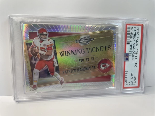 2020 Panini Contenders Optic Winning Tickets #WT1 PSA10 Gem Patrick Mahomes II