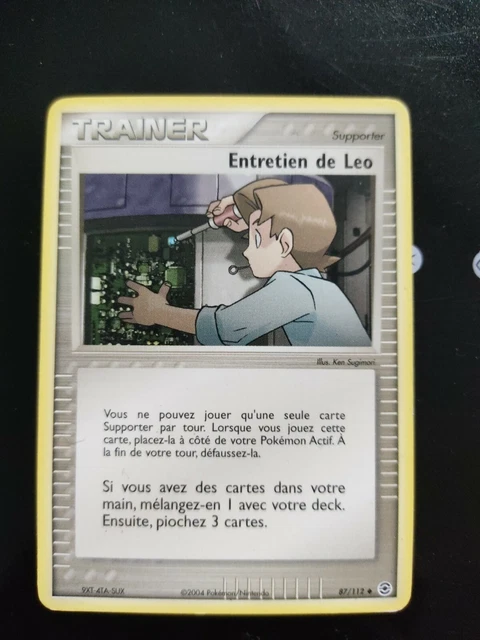 Carte Pokemon - Entretien De Léo Lp 87/112 Ex Rouge Feu Vert Feuille