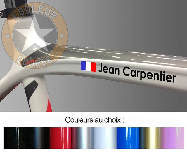 2 Paires D'autocollants Personnalisés Pour Vélo – Nom Au Choix – VL007 – Fabriqué En France