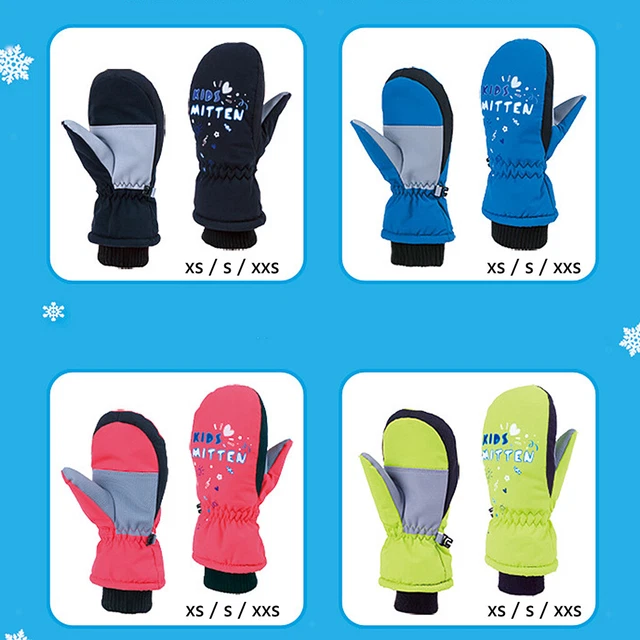 Kids Toddlers Winter Warm Ski Gloves Non-Slip Thermal Snow Outdoor Mittens