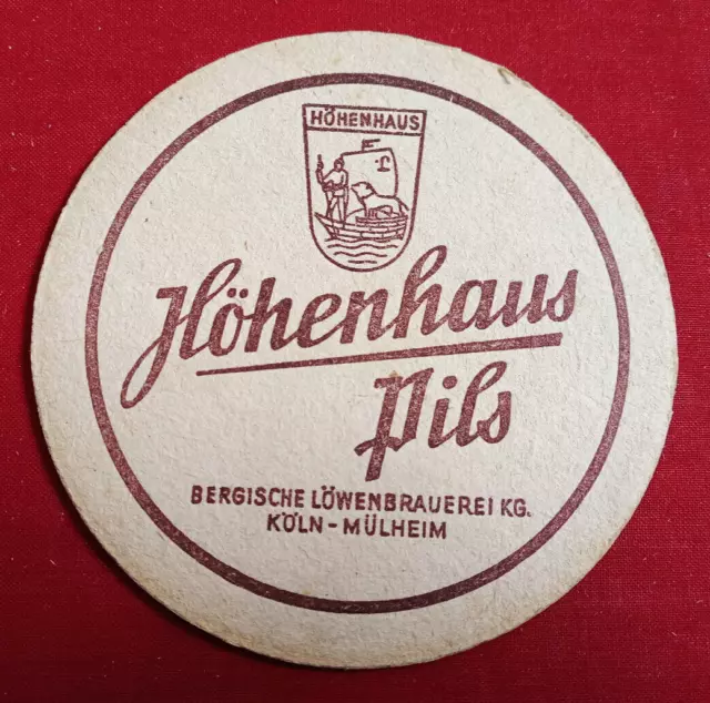 Bierdeckel Brauerei Höhenhaus Pils Löwenbrauerei Köln-Mülheim Gilden Kölsch