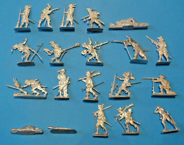 Plats d'étan Soldats au combat Guerre de 1870 - Znnfguren - Flat tn