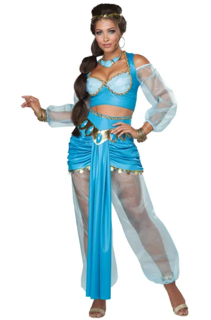 Blue Arabian Princess Jasmine Inspired Adult Costume MEDIUM CUTE AND A LIL SEXY