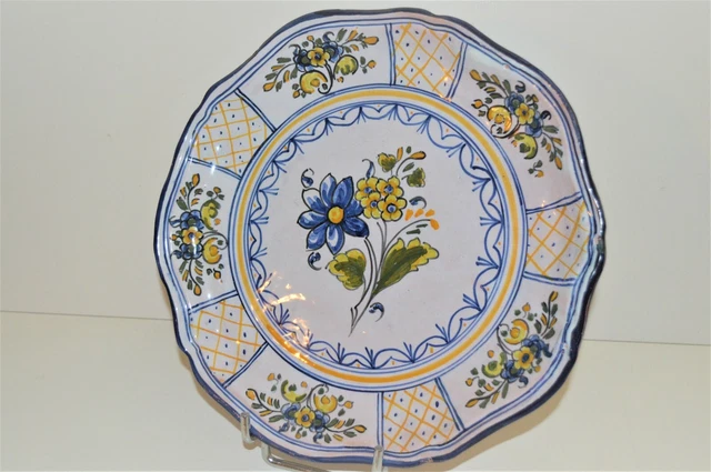 -Assiette Ceramique Mave Talavera Decor  Fleuri Deco Collection Vitrine