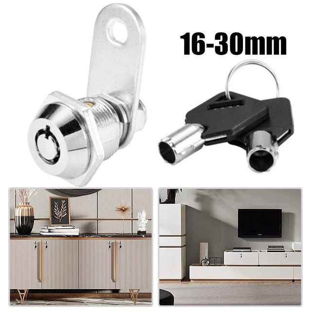 4 Pièces Serrure Meuble, Serrure Tiroir Bureau Verrou Placard