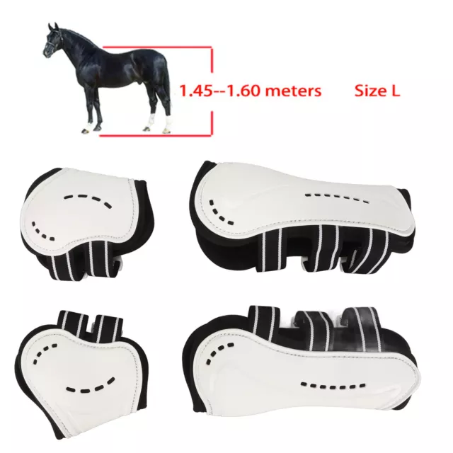 (L)Horse Tendon Boots   Durable Shell Impact Proof Hind Leg Boots For