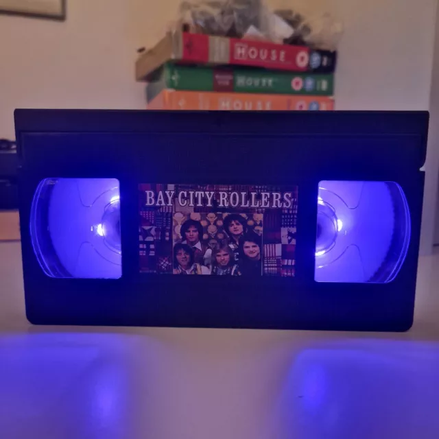 Bay City Rollers LED VHS Tape Lamp Birthday Halloween Xmas Gift Retro Light