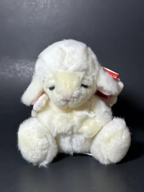 RUSS BERRIE PRAYER Lamb Sheep Blessings Angel Wings CROSS Plush Toy