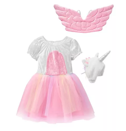 Gymboree Unicorn Costume Dress Headpiece Wings Toddler Girls 2015 Size 3T-4T New