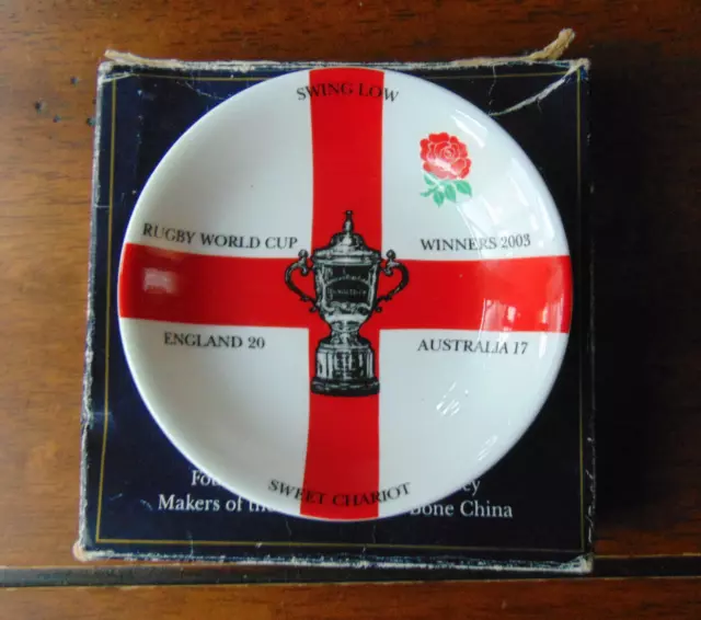 Aynsley China 2003 Rugby World Cup England Winners Coaster