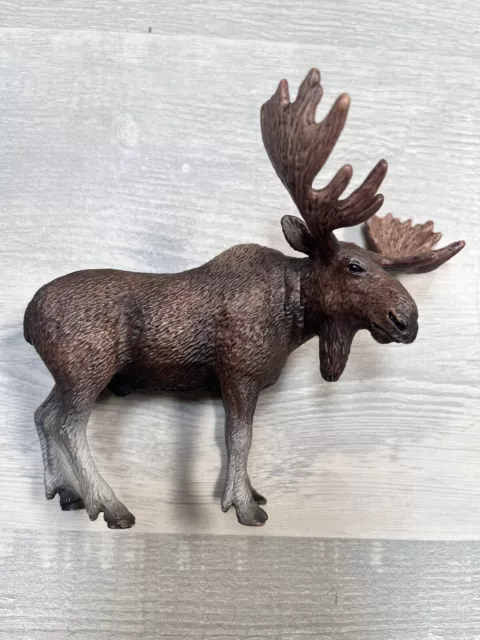 Schleich MOOSE Animal Figure 2009 Retired Wildlife Male BULL