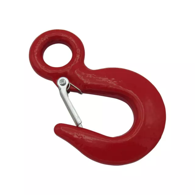 3 Ton Large Eye Hook With Safety Catch (Alloy Steel Red Lifting Tested)