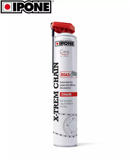 Spray 750Ml Graisse chaîne IPONE X-Trem Road Chain lubrifiant moto scooter Route