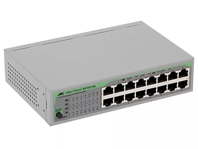 ## Switch  Port 10/100 Mbps Fast Ethernet RJ45 - ALIED TELESIS AT-FS716L ##