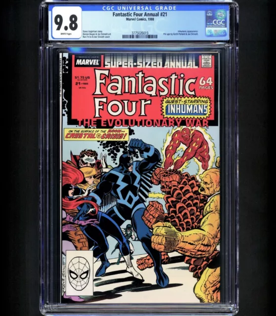 Fantastic Four Annual #21 CGC 9.8 BLACK BOLT SPEAKS Marvel Comics 1988 RARE BOOK