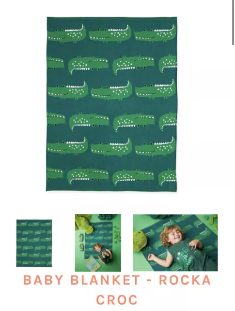 Manta de bebé de punto cocodrilo Bizzi Growin NUEVA