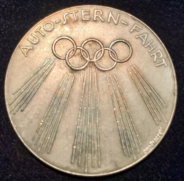 Orig. participant medal   Olympic Games BERLIN 1936 - CAR RALLY  !!  RARITY