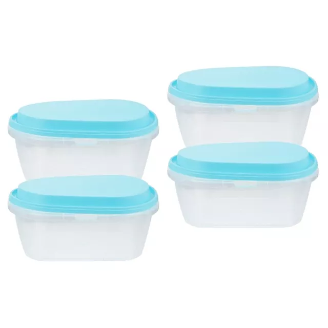2 Sets Plastic Ice Cream Box Airtight Leftovers Container Clear Cake Boxes