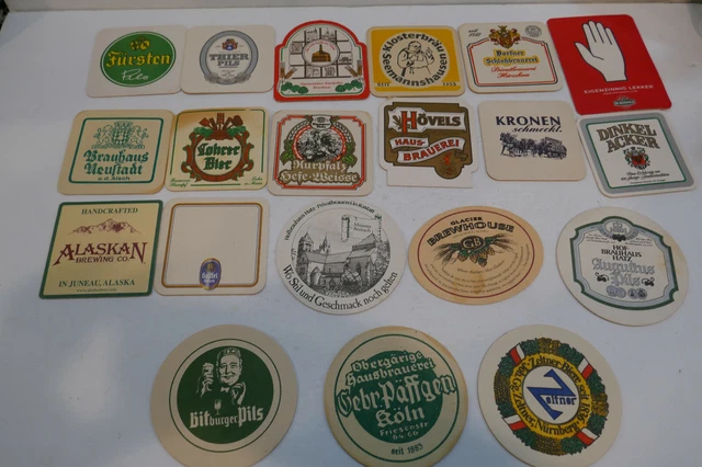 20 diff 1980's German Beer Matts or Coasters Lot of 20 Lot # 1
