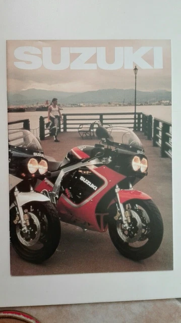 Prospectus Catalogue Brochure Moto Suzuki Gamme 1987 Italia