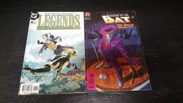1995 Dc Comics Lot Of (2) Assorted Joker Batman Aquaman Dc Legends Vintage