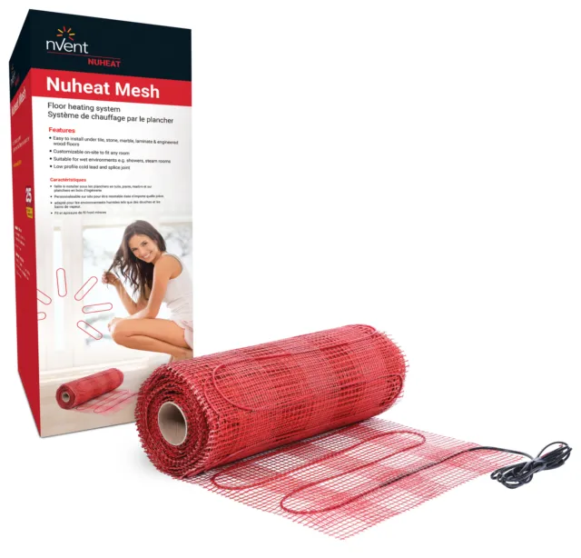 nVent Nuheat Mesh Cable - Electric Radiant Floor Heating Adhesive Mat 120V/ 240V